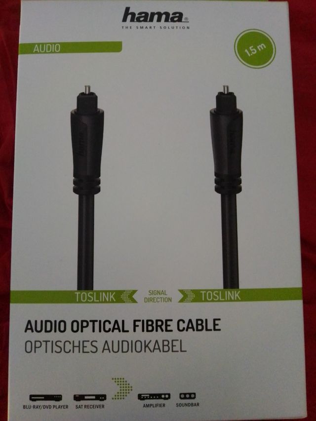 cable óptico de audio 1.5m hama