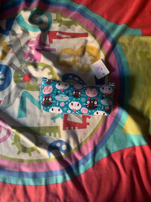 Estuche escolar de gatos