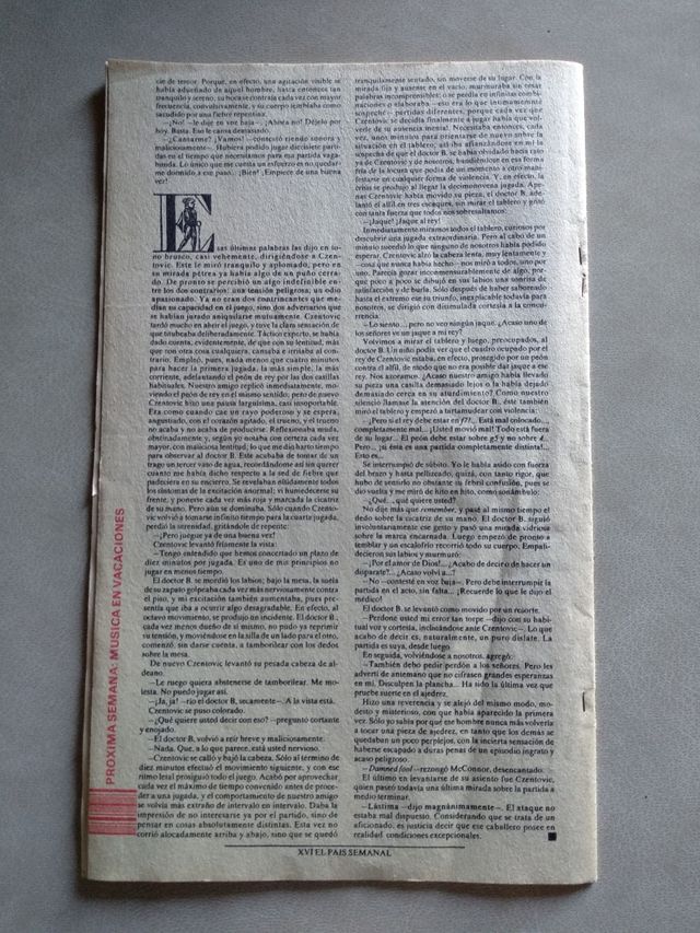 UNA PARTIDA DE AJEDREZ (Stefan Zweig)