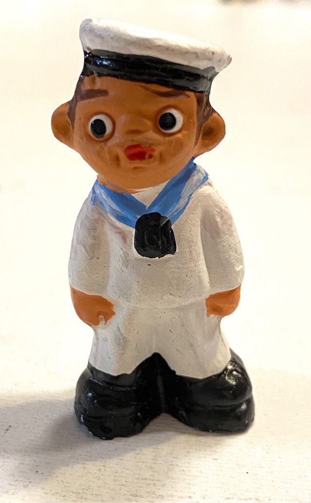 Figura terracota soldado aviación, tierra y marina