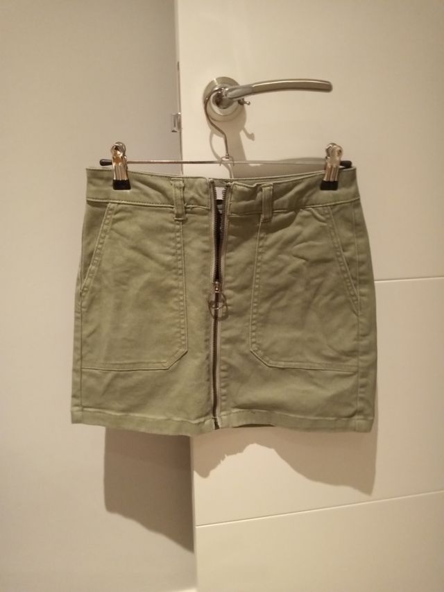 falda vaquera kaki 34
