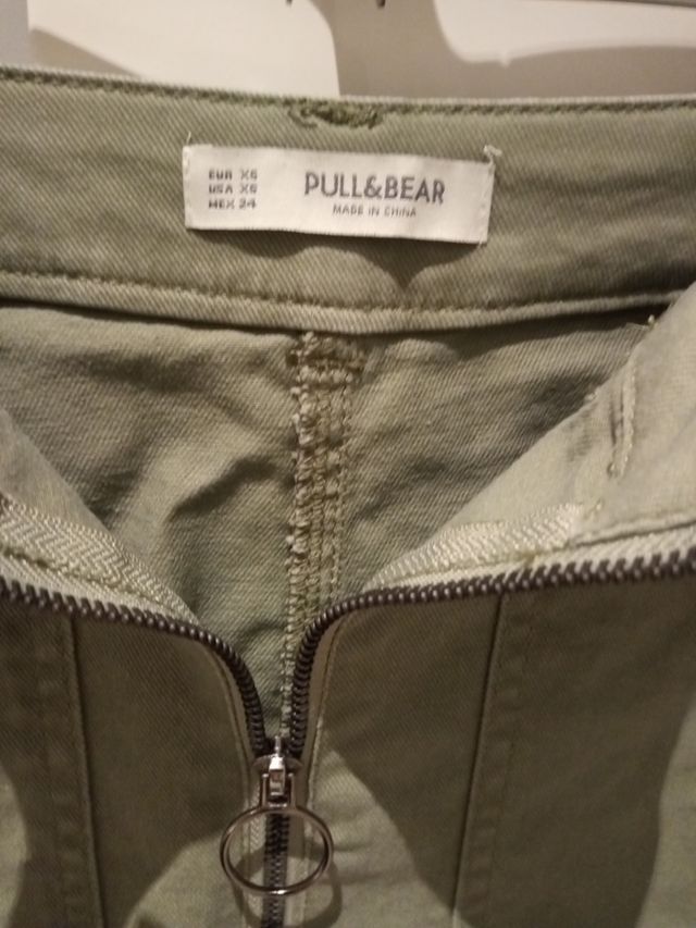 falda vaquera kaki 34