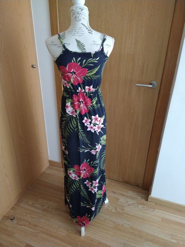 vestido largo estampado