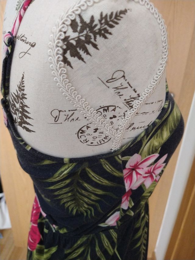 vestido largo estampado