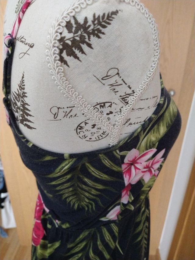 vestido largo estampado