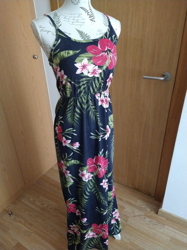 vestido largo estampado