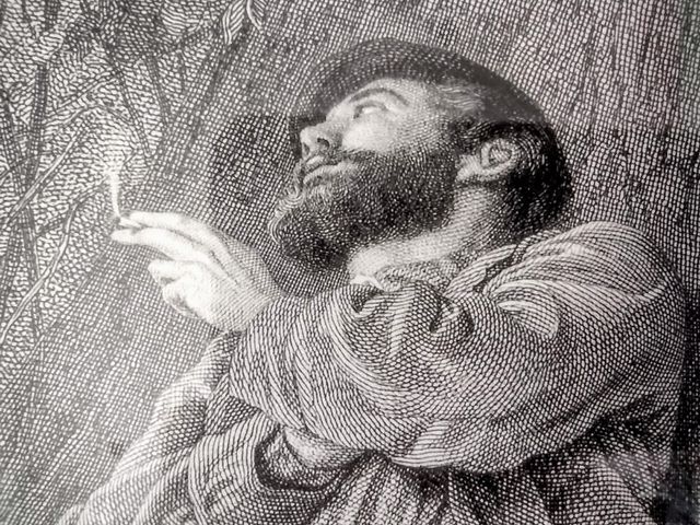 Grabado grande Etude de Paysage por Levasse