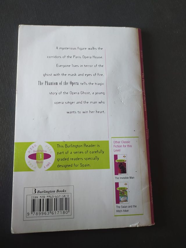 The Phantom of the opera. Gaston Leroux 3 ESO