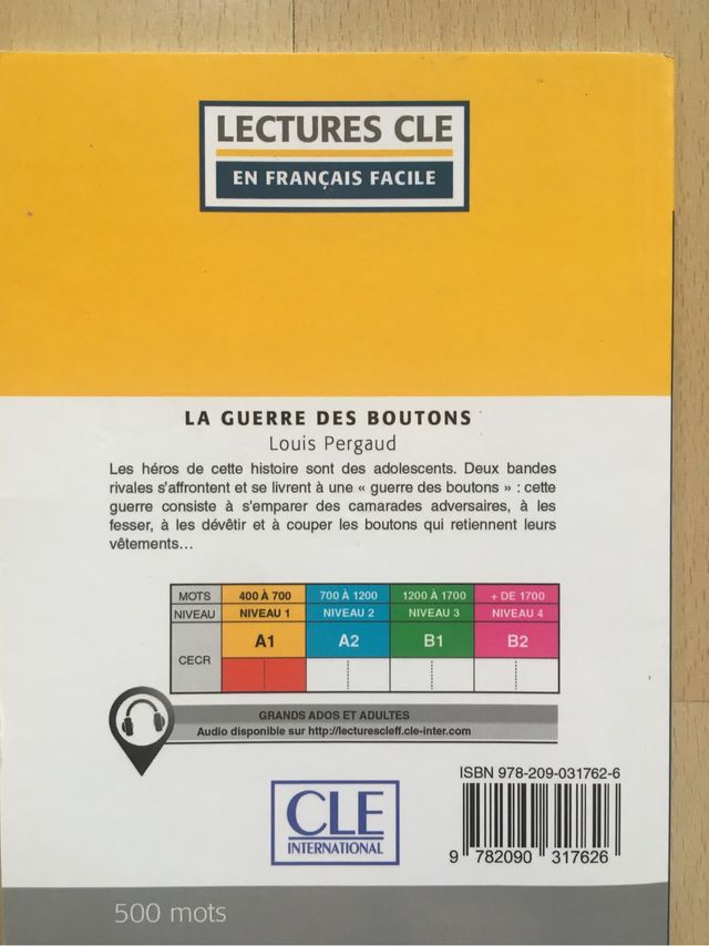 La guerre des Boutons. Louis Pergaud. Nivel 1