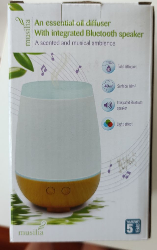 Difusor de aceites esenciales con altavoz bluetoot