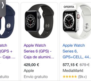 Apple Watch serie 6 44 mm GPS. de segunda mano por 350 EUR en Murcia en  WALLAPOP