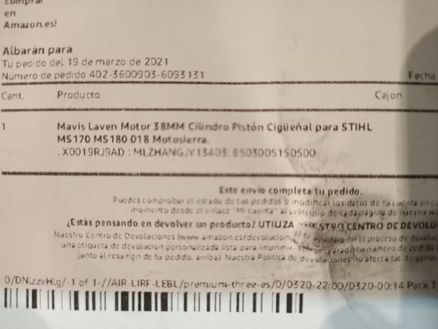 CILINDRO MOTOSIERRA STHIL M180