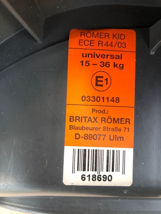 Silla Romer automóvil