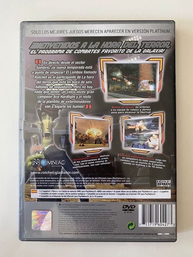 Ratchet Gladiator Platinum PS2