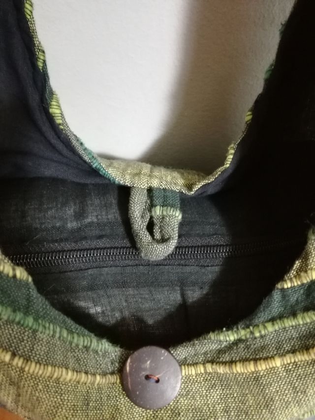 Bolso de tela verde de HHG nuevo