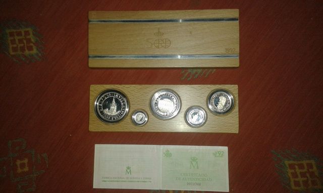 Monete d'argento dell'Expo 92 di Siviglia.