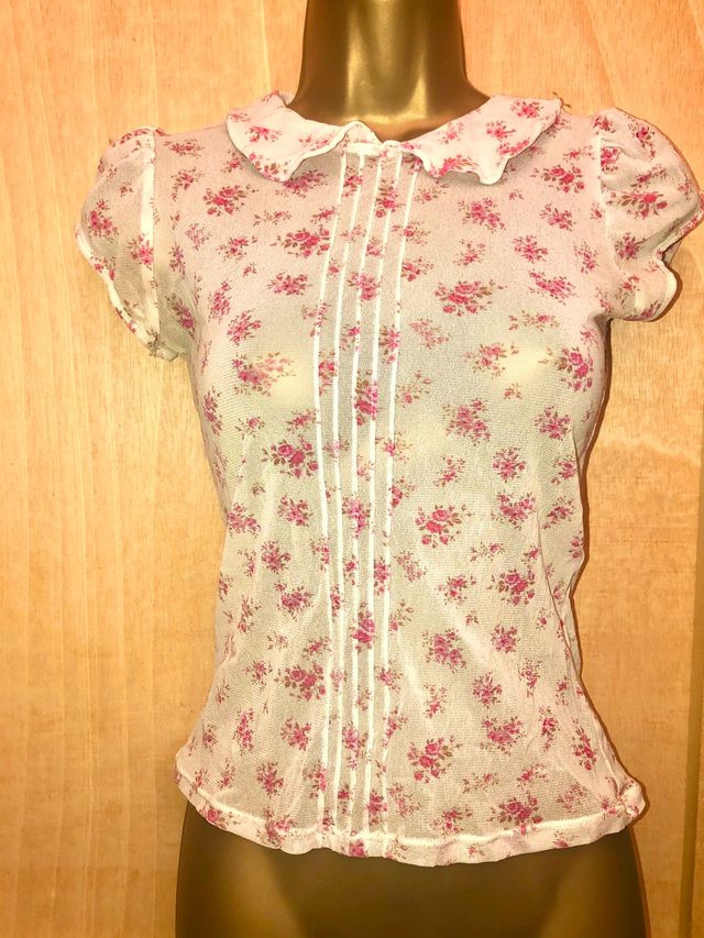 H&M camiseta top floral pastoral