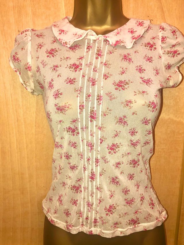 H&M camiseta top floral pastoral