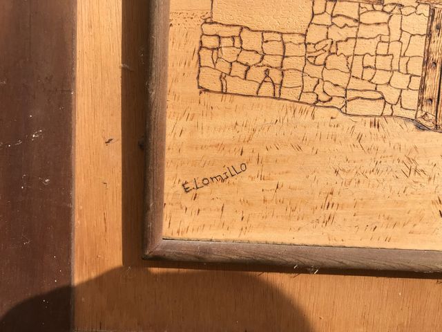 Cuadro pirograbado