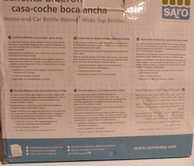calienta biberones/potitos marca Saro
