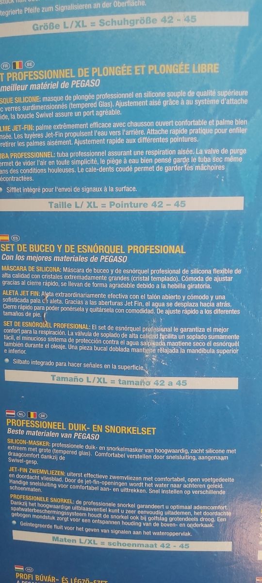 Set de buceo y  snorquel