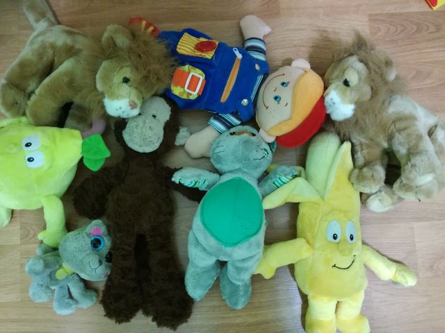 Lote Peluches Animales , Frutas y Teo.