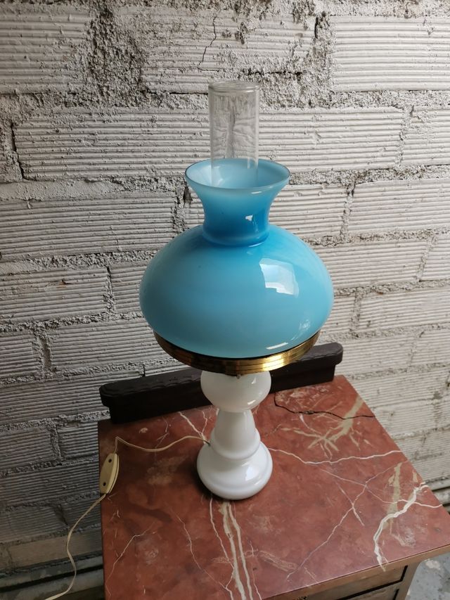 Lampara antigua de cristal