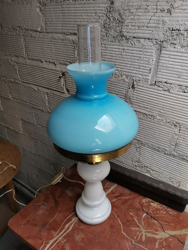 Lampara antigua de cristal