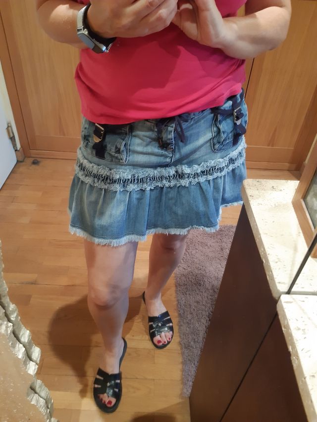 faldita denim Stradivarius