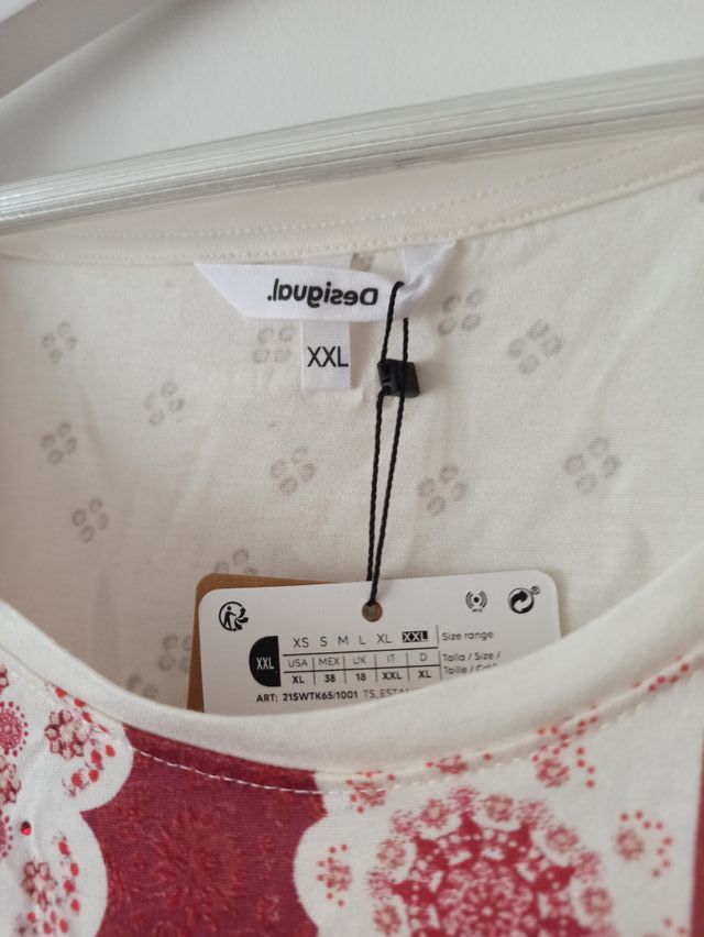 Camiseta desigual talla XXL