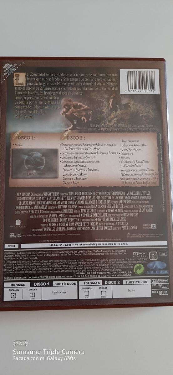 EL SEÑOR DE LOS ANILLOS 2 DVD COLECCIONABLE
