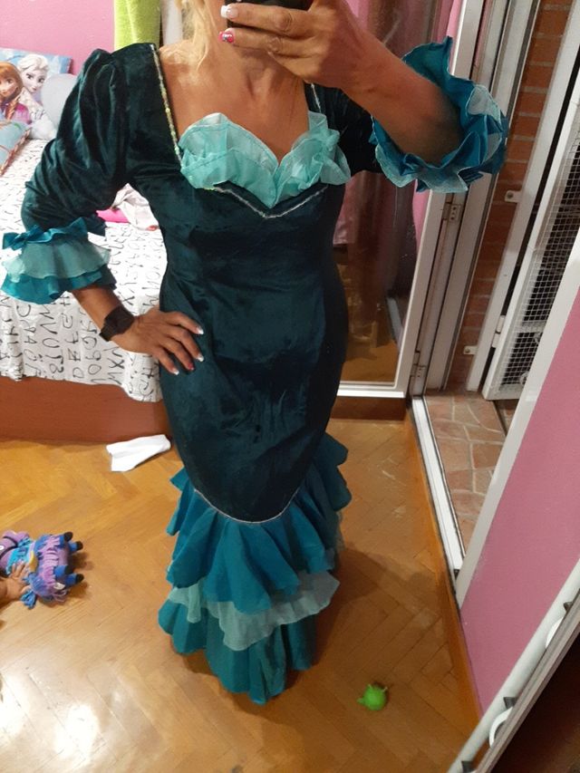 Disfraz terciopelo verde