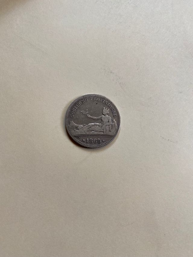 Moneda de plata 1 peseta 1869