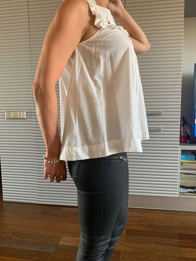 Top blanco de Zara talla M
