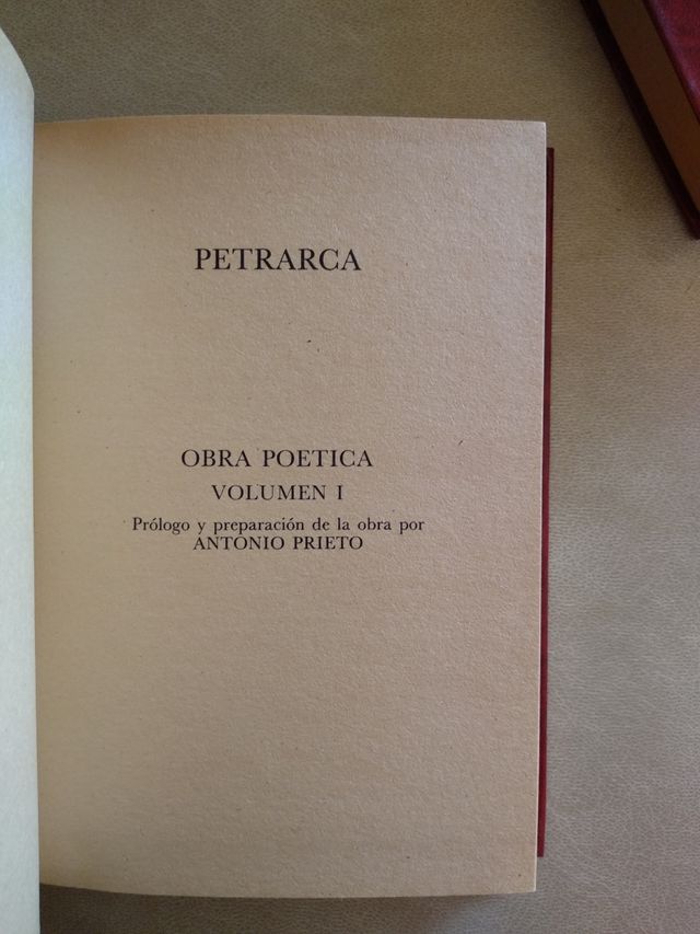 OBRA POÉTICA I y II (Francesco Petrarca)