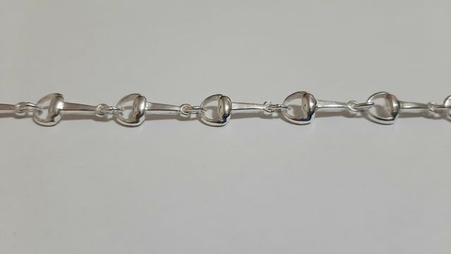 PULSERA ESTRIBOS DE PLATA DE LEY