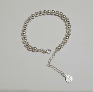 PULSERA DE BOLAS DE PLATA DE LEY