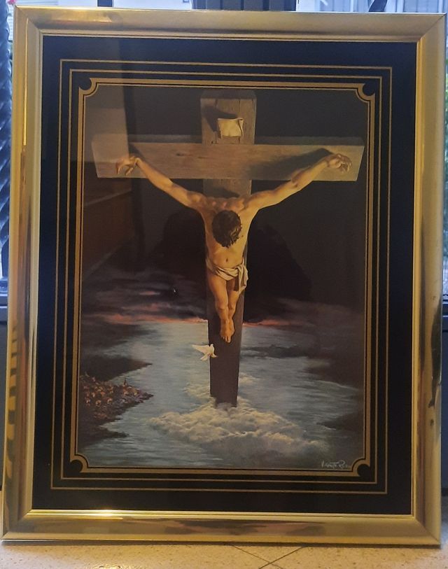 Cuadro lámina Cristo de Dalí