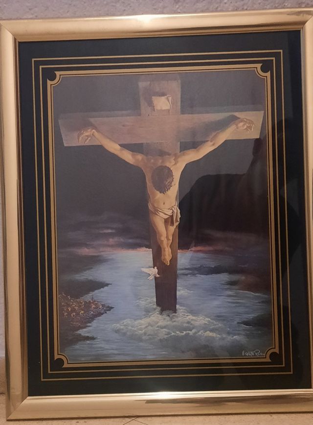 Cuadro lámina Cristo de Dalí