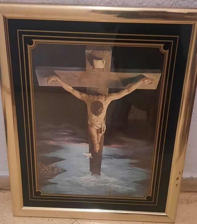 Cuadro lámina Cristo de Dalí