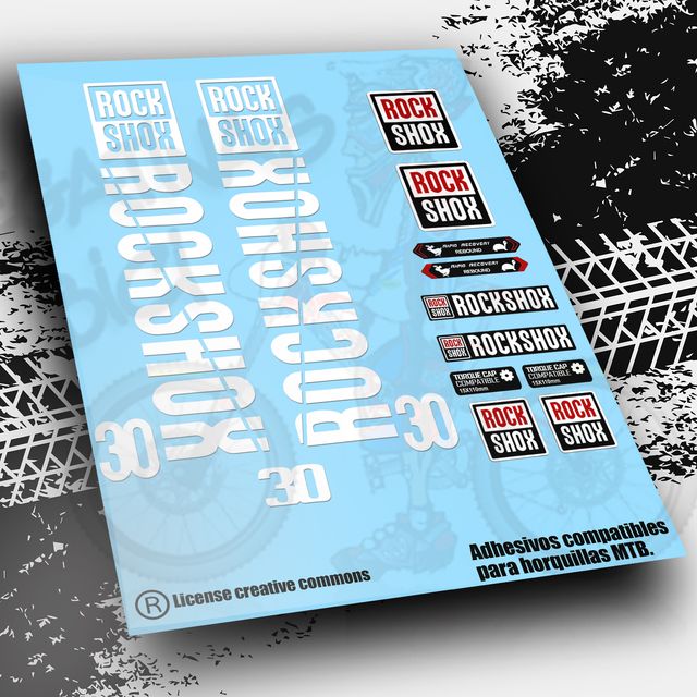 Pegatinas  horquillas rock shox 30 PB23