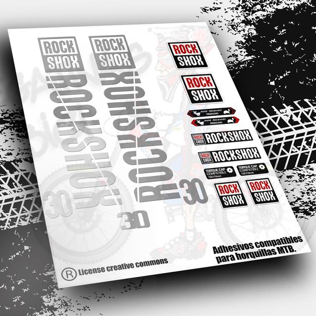 Pegatinas  horquillas rock shox 30 PB23