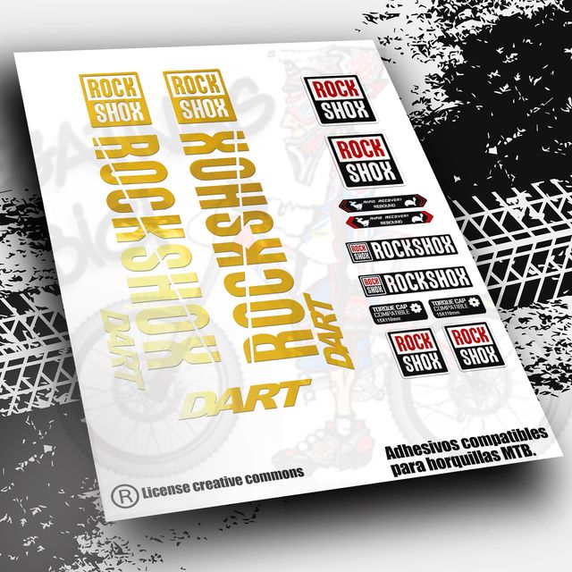 Pegatinas horquillas ROCK SHOX DART PB28