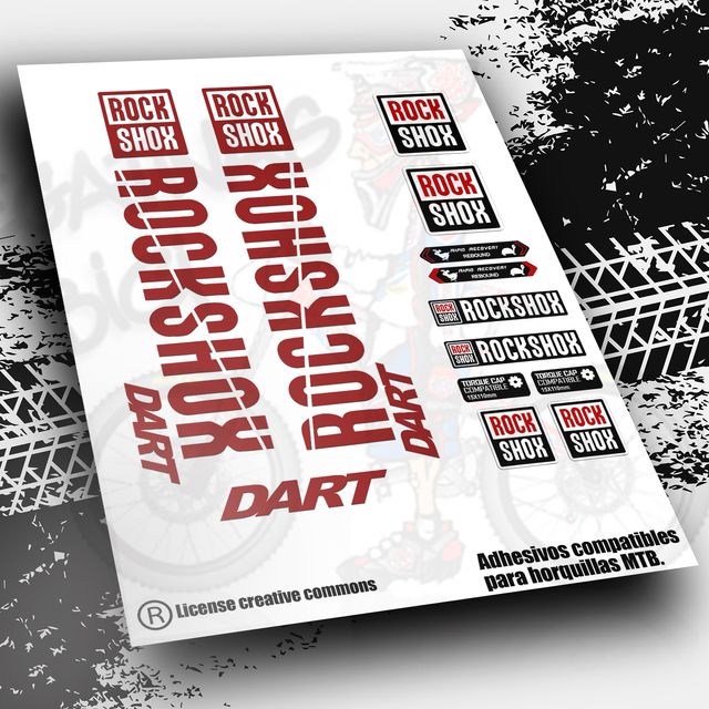Pegatinas horquillas ROCK SHOX DART PB28