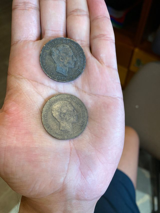 3 Monedas de Cobre Alfonso XII 1879