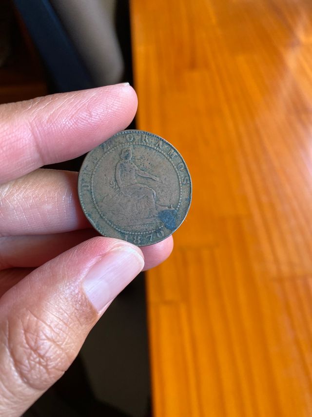 Lote 6 monedas de cobre 1870