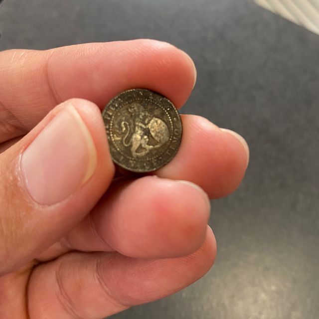 2 Monedas de cobre 1 céntimo 1870