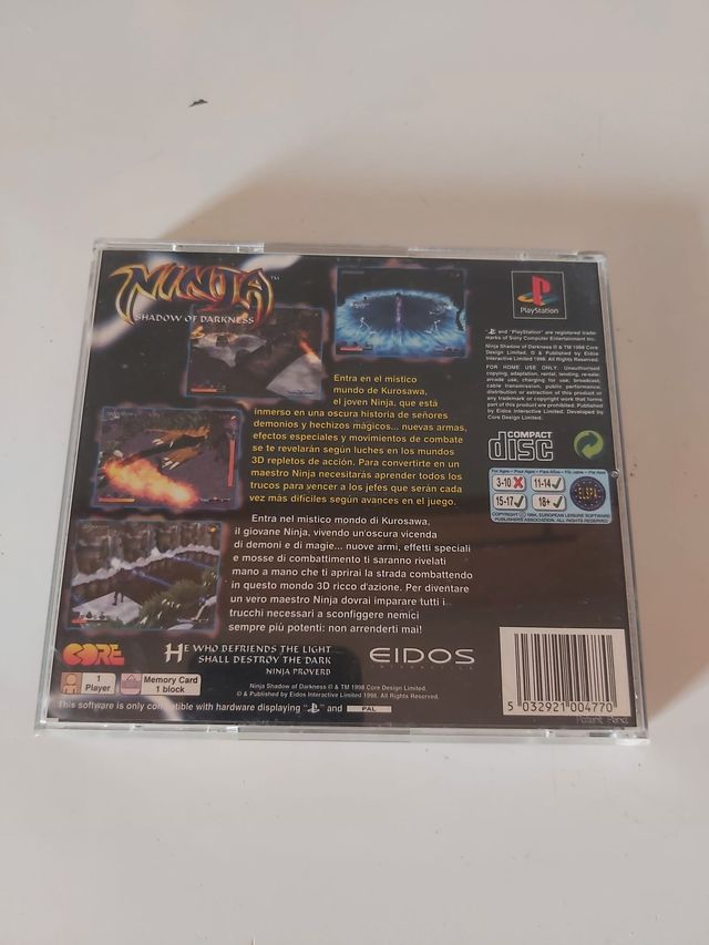 Ninja L'ombra delle tenebre - Ps1 Psx