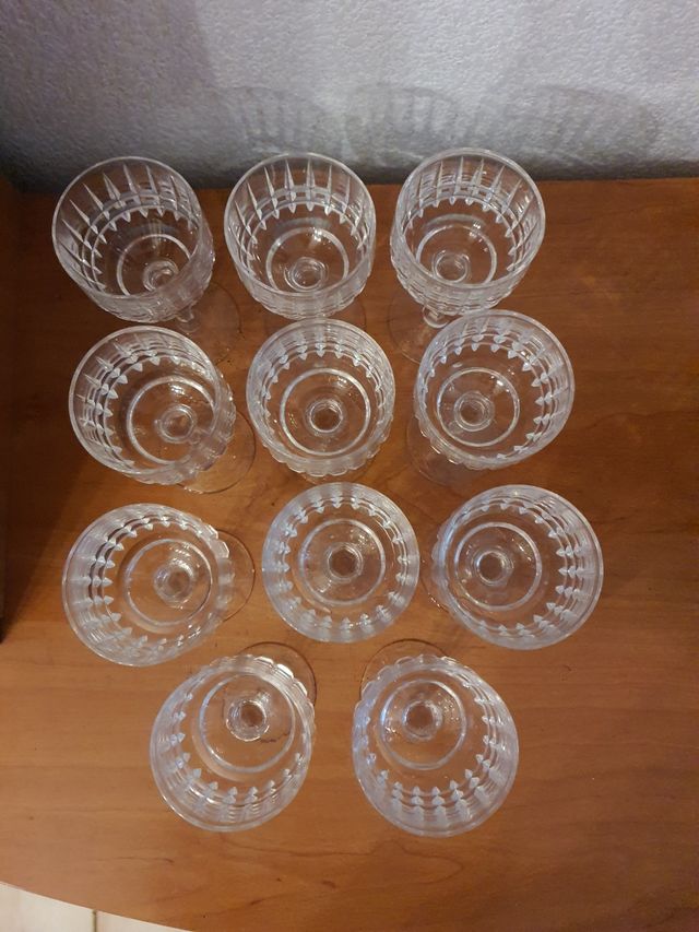 lote de copas de cristal