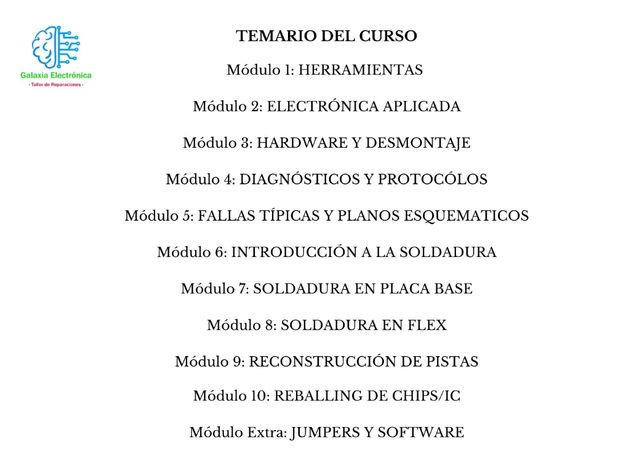 Curso Reparacion de móviles y electrónica basica